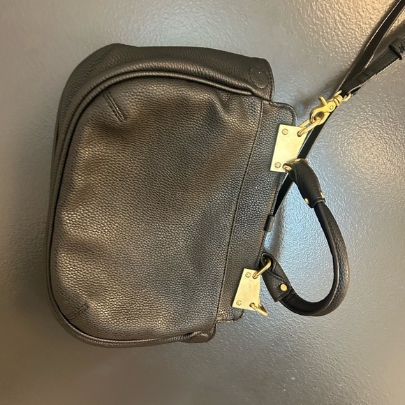 Foley + Corina NWOT leather Black and Gold Crossbody Bag - Picture 8 of 16